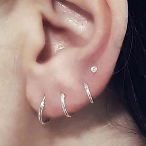 Sterling silver clip on hoop earrings, Small hoop earrings 6mm-10mm, Hoop cartilage earring, Gold hoop earrings, Hoop earrings silver, Hoops