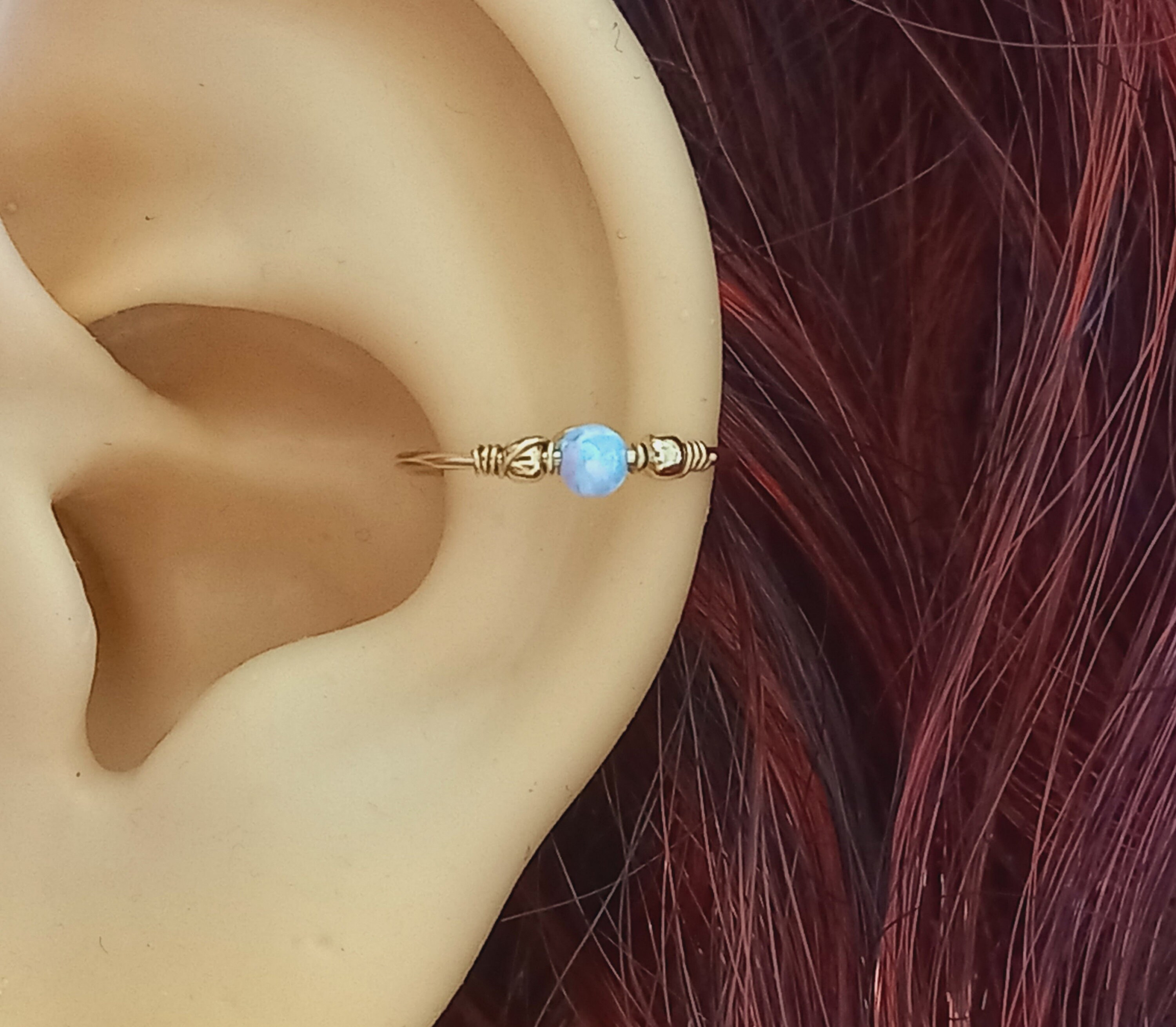 Opal Conch Earring Hoop, Hoop for Conch Piercing - Etsy