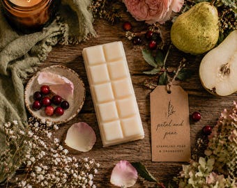 Kronblads- och päronvaxsmält | Mousserande päron och tranbär | Lätt fruktig blomdoft