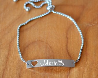 Bracelet de cœur d’écolier argent ou or Inscription Première année École primaireEnfant 2022 Coupure de cœur Bracelet pour enfants