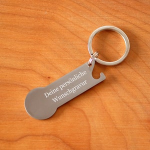 Einkaufswagenchip Einkaufswagenlöser Einkaufschip Flaschenöffner Geschenkidee Männergeschenk Bier Biergeschenk Schlüsselanhänger