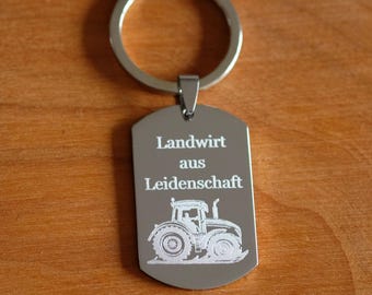 Tracteur Agriculteur Tracteur Tracteur Texte Personnalisé Gravure Porte-clés Étui Personnalisé Deutz Fenth John Deere
