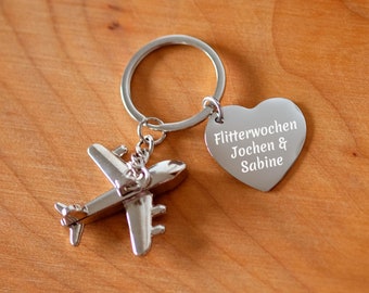 Keychain vacation plane honeymoon lucky charm airline travel reminder gift idea have a good flight have a good trip globetrotter