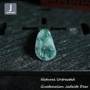 Jadeite Deer Pendant for Necklace | Hand Carved Guatemalan Jadeite | Natural Untreated Grade A Jade