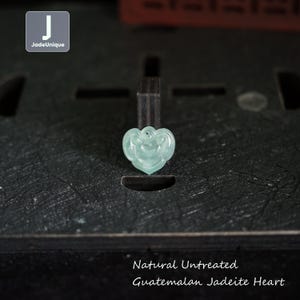 Heart Jadeite Pendant for Necklace, Hand Carved Guatemalan Jadeite, Natural Untreated Grade A Jade