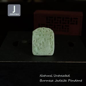 Carp Leaping Over The Dragon Gate | Jadeite Pendant for Necklace | Hand Carved Burmese Jadeite | Natural Untreated Grade A Jade