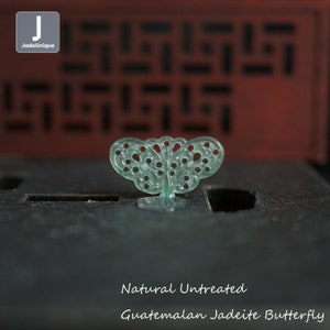 Jadeite Butterfly Pendant for Necklace | Hand Carved Guatemalan Jadeite | Natural Untreated Grade A Jade