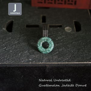 Jadeite Donut for Bracelet/Necklace - Hand Carved Guatemalan Jadeite, Natural Untreated Grade A Jade
