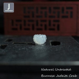 Jadeite Crab Charm for Bracelet | Hand Carved Burmese Jadeite | Natural Untreated Grade A Jade