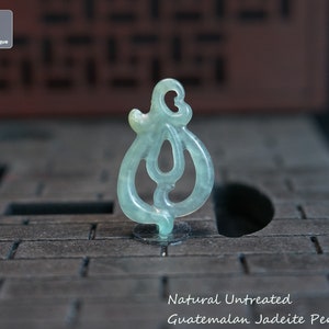 Ballet Dancing Jadeite Pendant for Necklace, Hand Carved Guatemalan Jadeite, Natural Untreated Grade A Jade