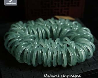 authentischer Jadeit Ring | Handgeschnitzte guatemaltekische Jadeit | Natürliche unbehandelte Klasse A Jade D-förmiger Ring