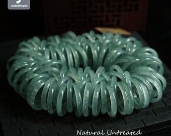 Authentic Jadeite Ring | Hand Carved Guatemalan Jadeite | Natural Untreated Grade A Jade | D Shaped Ring