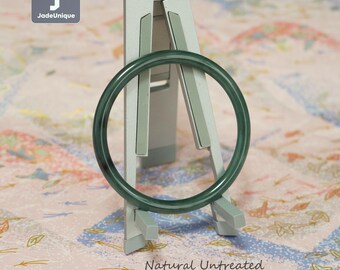 稀少翡翠円型ハングル 翡翠バングル 56.8 mm (2.24