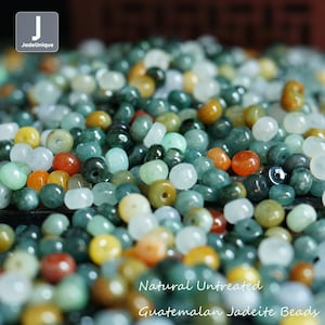 5.5mm Assorted Colours Jadeite Beads for Necklace/Bracelet - Guatemalan Jadeite Abacus Beads, Natural Untreated Grade A Jade