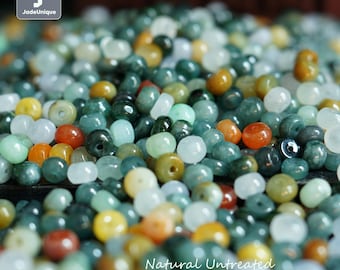 5.5mm Assorted Colours Jadeite Beads for Necklace/Bracelet - Guatemalan Jadeite Abacus Beads, Natural Untreated Grade A Jade
