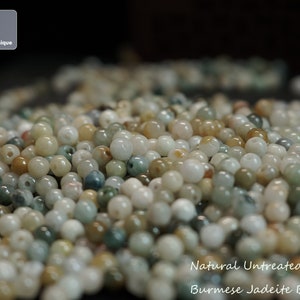 5mm Assorted Colours Jadeite Beads for Necklace/Bracelet - Burmese Jadeite Beads, Natural Untreated Grade A Jade