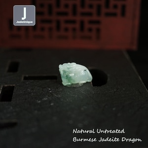 Jadeite Dragon Pendant - Hand Carved Burmese Jadeite Pendant for Necklace, Natural Untreated Grade A Jade