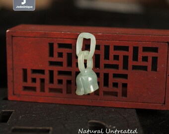 Jadeite Rose Pendant for Necklace | Hand Carved Guatemalan Jadeite | Natural Untreated Grade A Jade