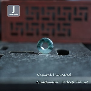 Jadeite Donut Bead for Bracelet/Necklace | Hand Carved Guatemalan Jadeite | Natural Untreated Grade A Jade
