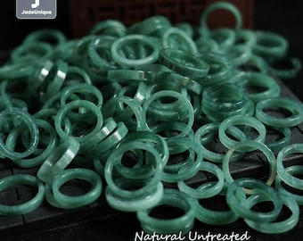 authentischer Jadeit Ring | Handgeschnitzte guatemaltekische Jadeit | Natürliche unbehandelte Klasse A Jade Geometrische Ring