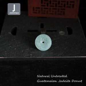 Jadeite Donut for Bracelet/Necklace - Hand Carved Guatemalan Jadeite, Natural Untreated Grade A Jade