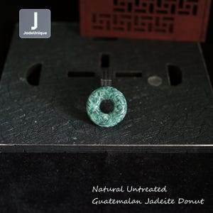 Jadeite Donut for Bracelet/Necklace - Hand Carved Guatemalan Jadeite, Natural Untreated Grade A Jade