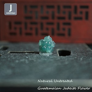 Beautiful Flower Jadeite Pendant for Necklace | Hand Carved Guatemalan Jadeite | Natural Untreated Grade A Jade