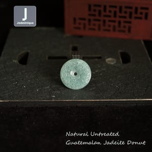 Jadeite Donut for Bracelet/Necklace - Hand Carved Guatemalan Jadeite, Natural Untreated Grade A Jade
