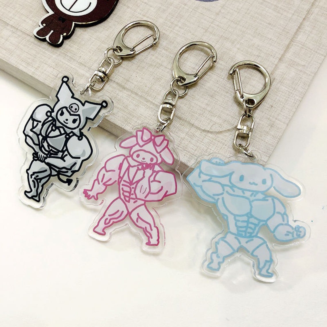 Sanrio Buff Kuromi Cinnamoroll My Melody Cute Keychains Etsy