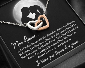 Intertwined Heart Necklace Double Heart Necklace Two Hearts Etsy