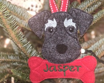 Schnauzer Ornament/Christmas Ornament/Personalized Dog Ornament/Schnauzer Christmas/Schnauzer Gift