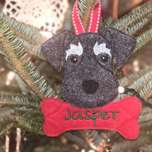 Schnauzer Ornament/Christmas Ornament/Personalized Dog Ornament/Schnauzer Christmas/Schnauzer Gift