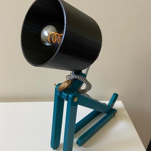 Electric Blue and Black Original Dog Desk Lamp Table Lamp Childrens Lamp  Animal Lamp