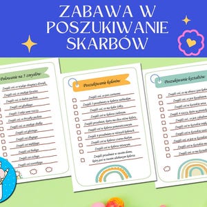 Zabawa w poszukiwanie skarbow (w domu) | Atividades para imprimir em polonês | Materialmente do druku | PDF Plik do druku