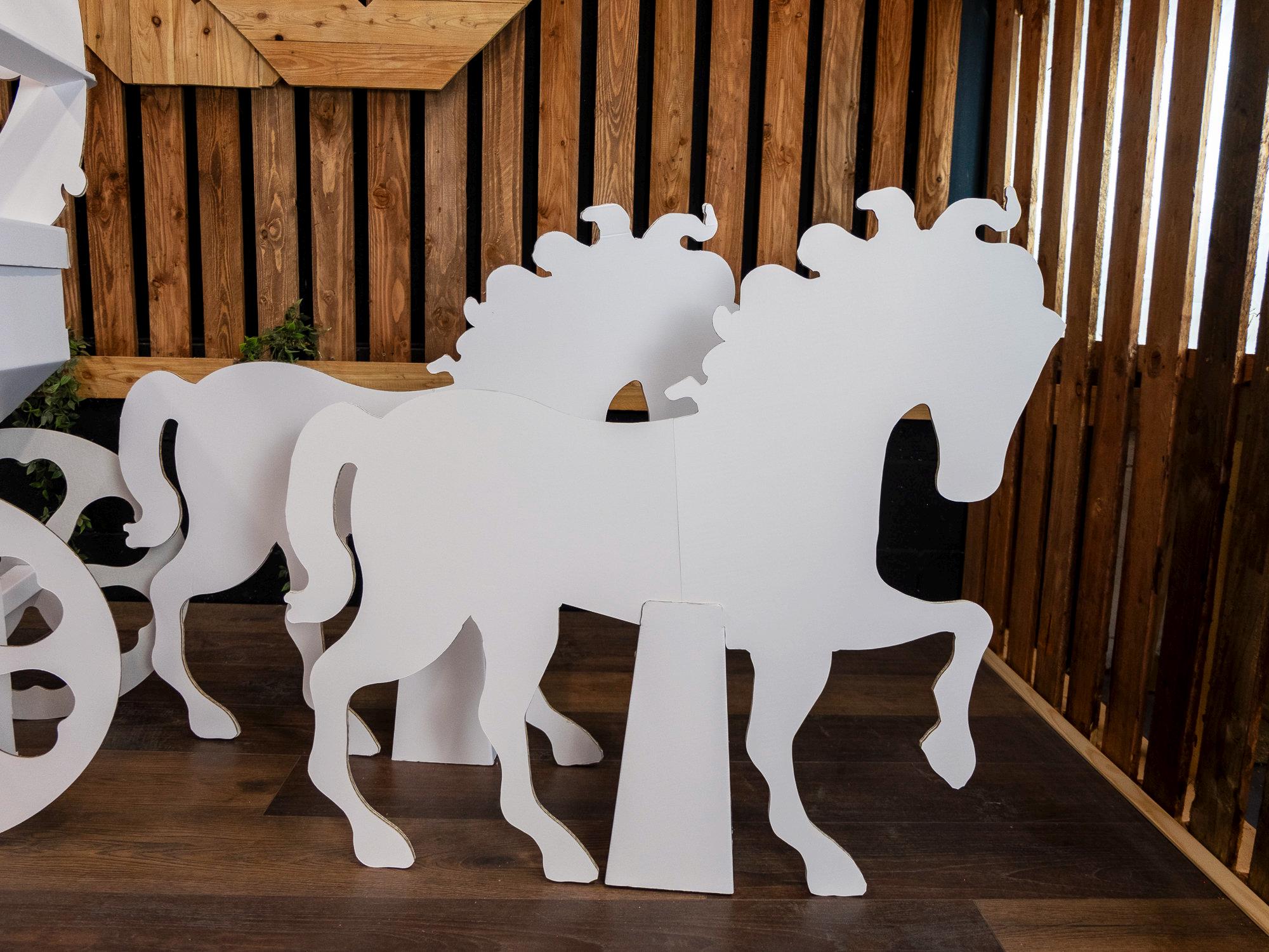 Mini Horse Carriage Wedding Favors - 2 Or 12 Pack - Gold Or Silver Display Boxes