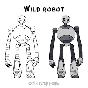 Wild Robot Coloring Page for Kids