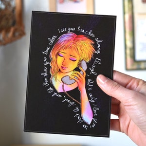 Carte Illustration True colors - Cyndi Lauper  | A6