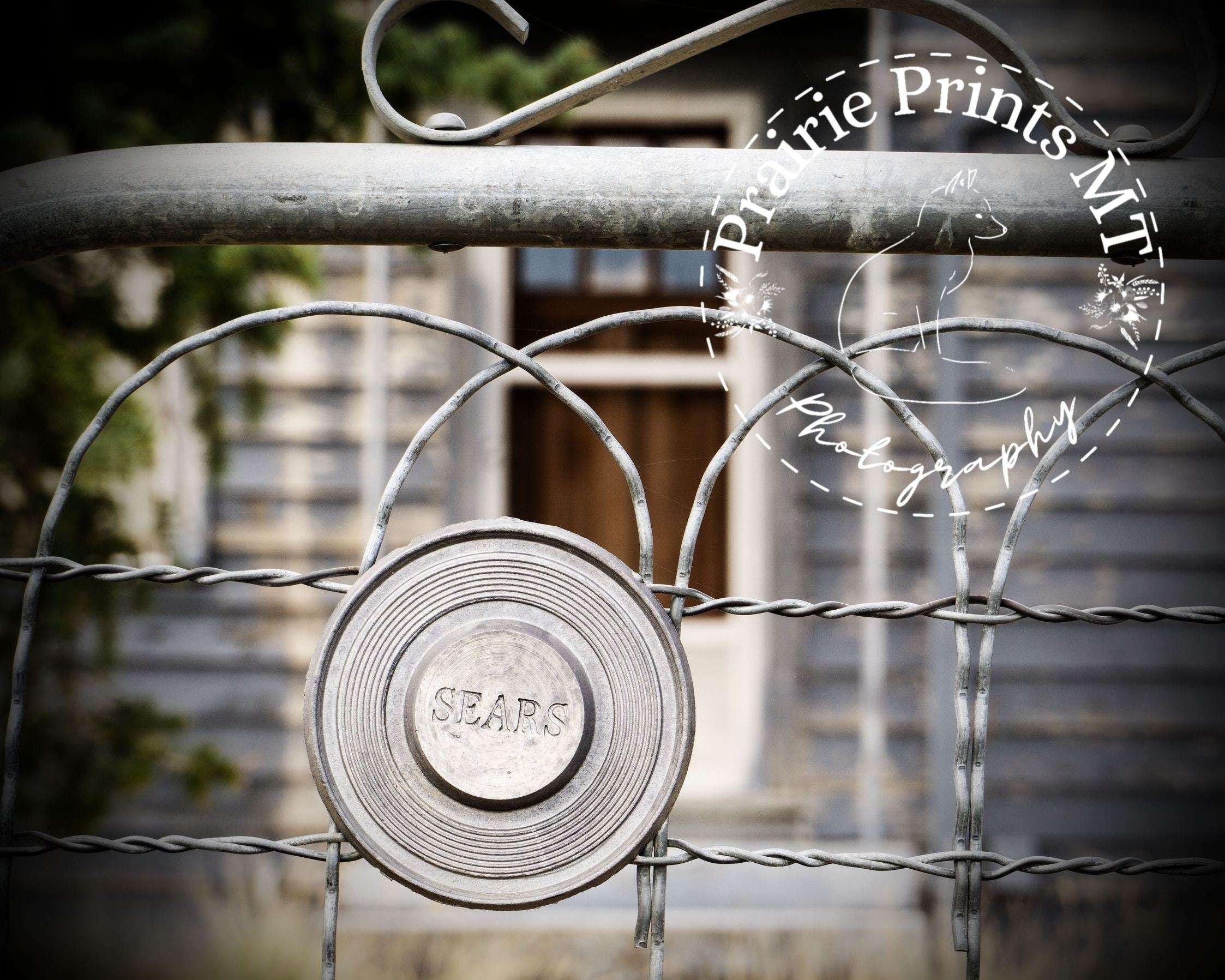 Old Gate Charm - Rustic Sears Fence Detail Wall Art Print 8x10 inches - Image 1