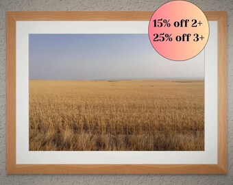 Unframed Photo Print - Golden Harvest - Montana Wheat Field Wall Art Print