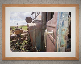 Chevrolet Farm Truck Wall Art Rustic Farmhouse Decor - Unframed Print