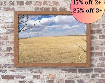 Unframed Photo Print - Freshly Cut Wheat Field - Montana Art