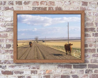 Unframed Photo Print - County Road Crew - Rural Montana Print