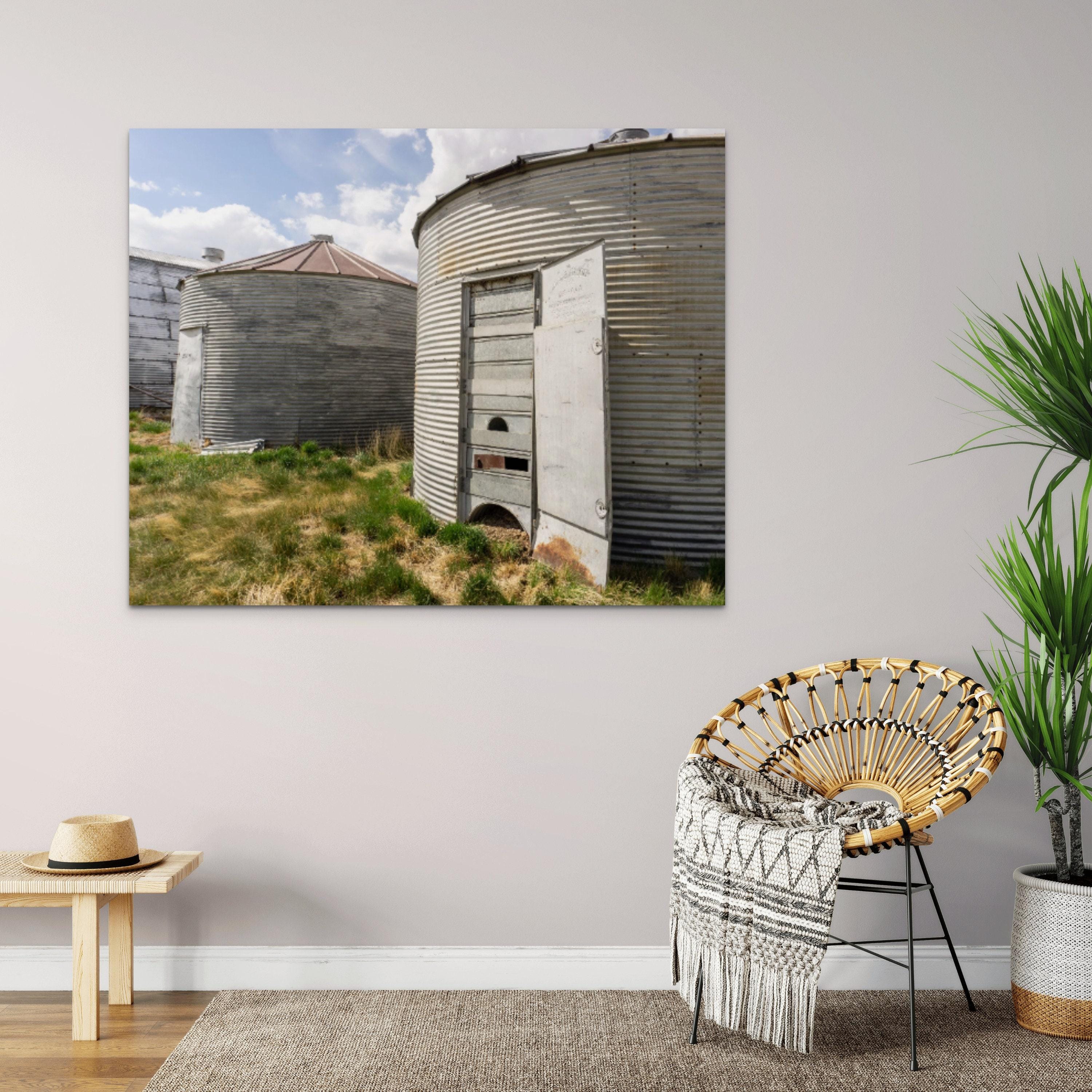 11x14 inches - Rustic Grain Bin Wall Art – Weathered Farm Photography Print for Country & Barn Decor - Rustic Farm Photography Print of Weathered Grain Bin - Thumbnail 2