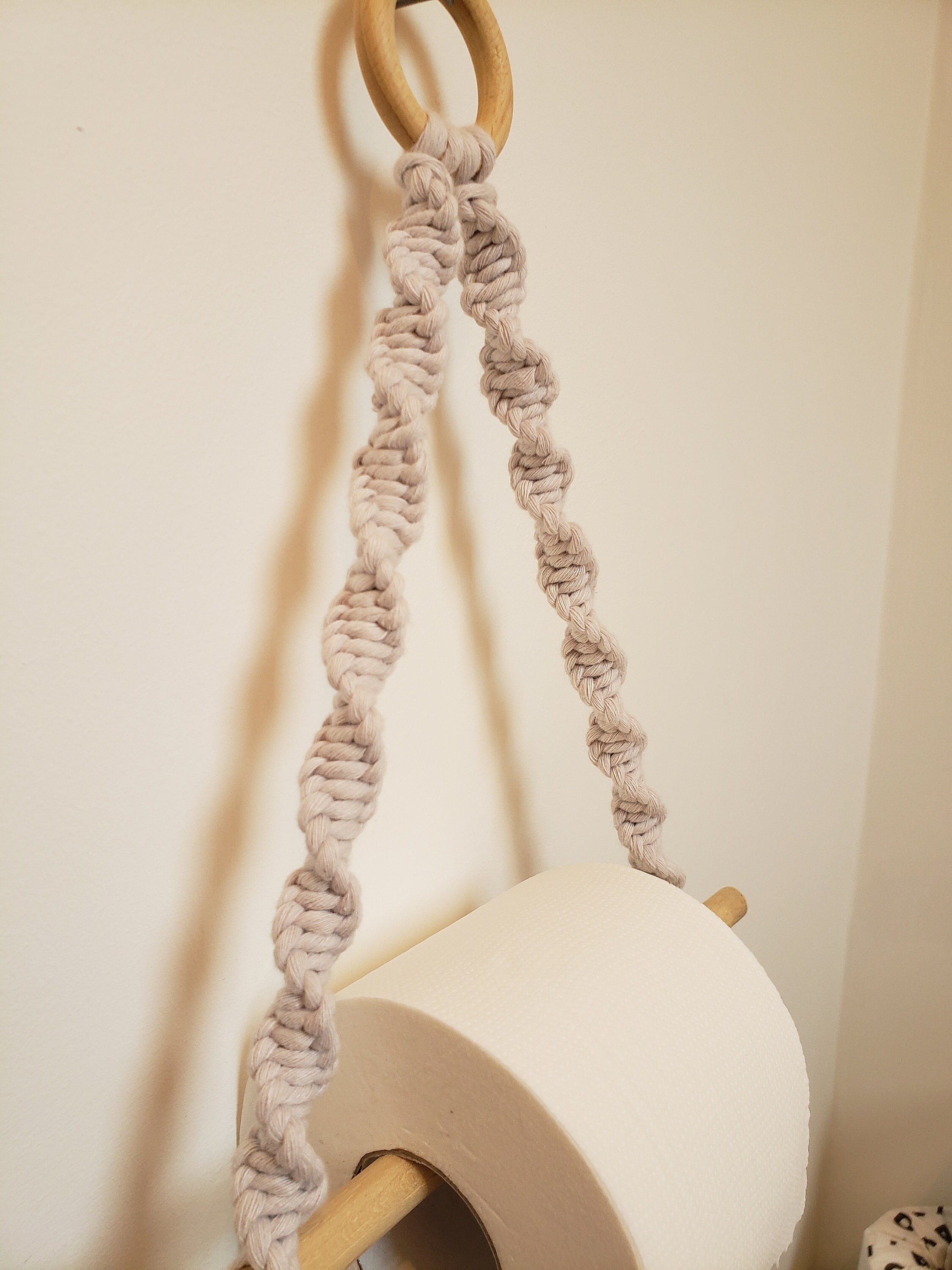 Macrame Toilet Roll Holder recycled and sustainable Etsy