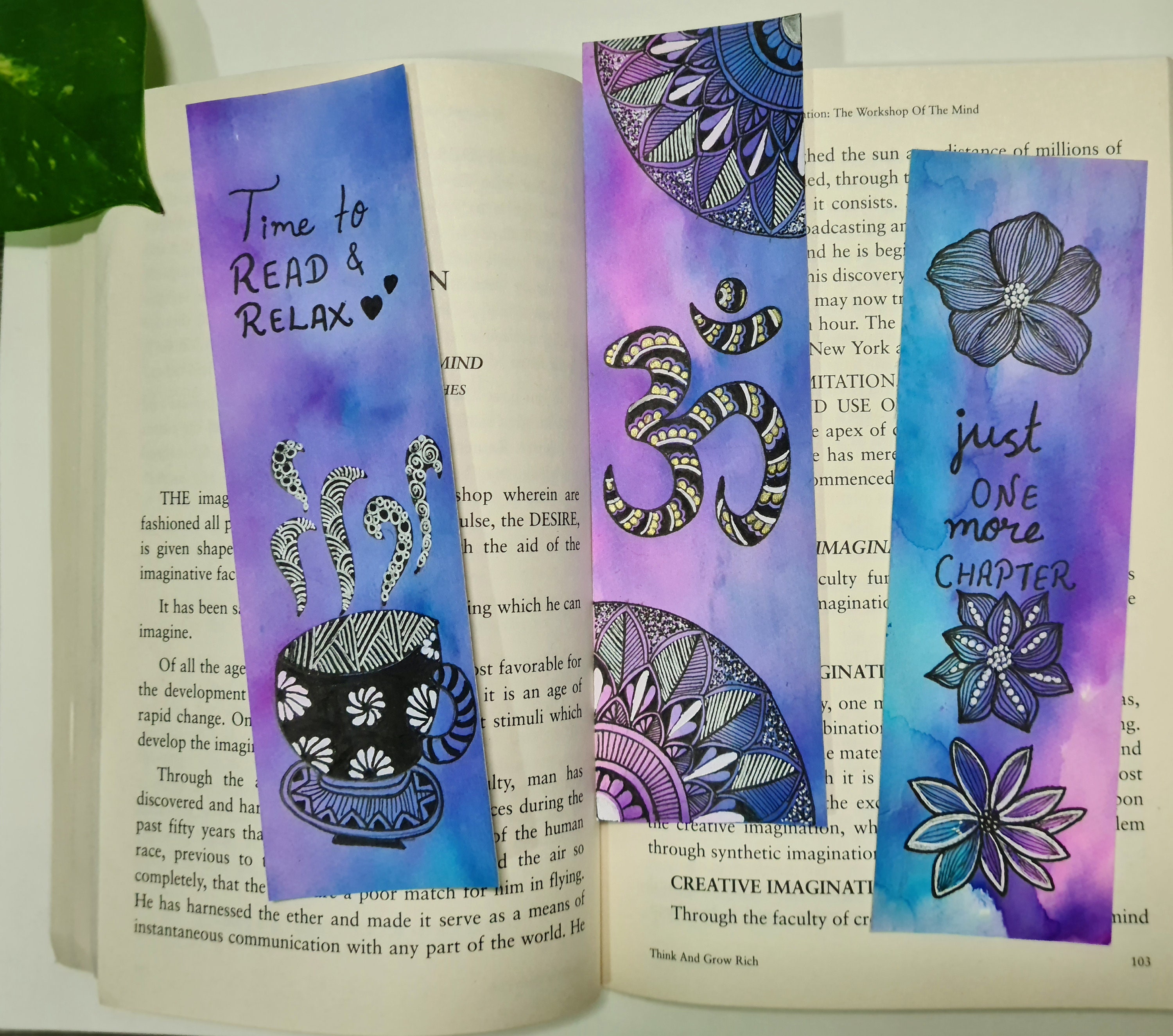Mandala bookmarks set of 3_ handdrawn bookmarks Etsy