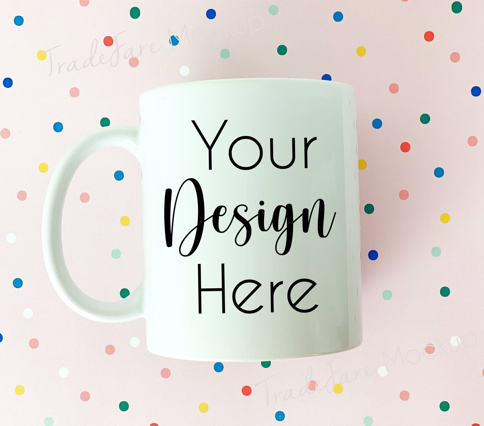 Download Mug mockup 11 oz Mug mockup Coffee Mug Mockup Polkadot | Etsy