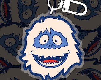 Keychain or Sticker - The Bumble - Rudolph The Red Nose Reindeer - Retro Inspired - Christmas VHS Classic