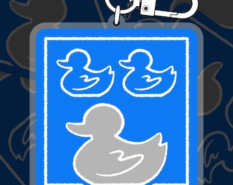 Keychain or Sticker - Duck, Duck, Gray Duck - Minnesota Classic Design