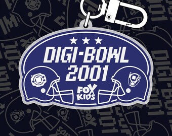3” Keychain or Sticker - Digimon Digi-Bowl on Fox Kids with Terry Bradshaw - 2001 and 2002 - Retro 90’s Television - Anime Classic
