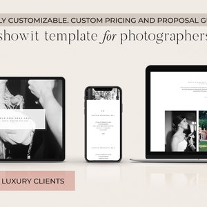 Showit Website Pricing Guide Template; Photographer Price List Template, Simple Showit Theme, Photographer Website, Pricing; Wordpress Theme